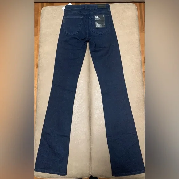 Paige Manhattan Mid Rise Slim Boot Stretch Denim Jeans NEW Size 25 (Msrp $249) - Picture 12 of 13